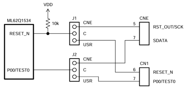 ロケーション回路 - ROHM Semiconductor RB-D62Q1534TB48リファレンスボード